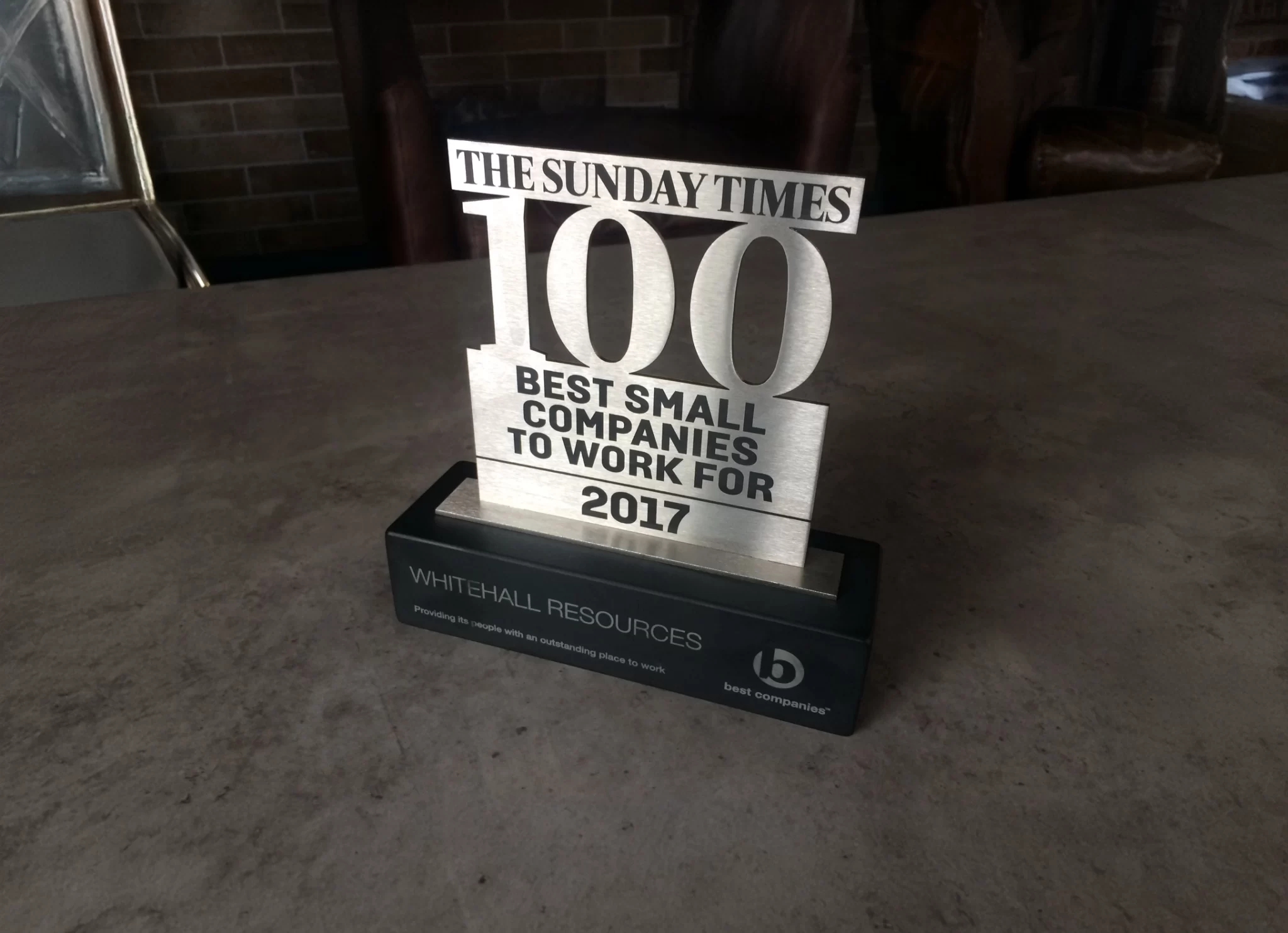 Sunday Times Best Small Companies to Work For 2017